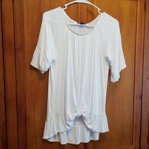 Ana womens white top med